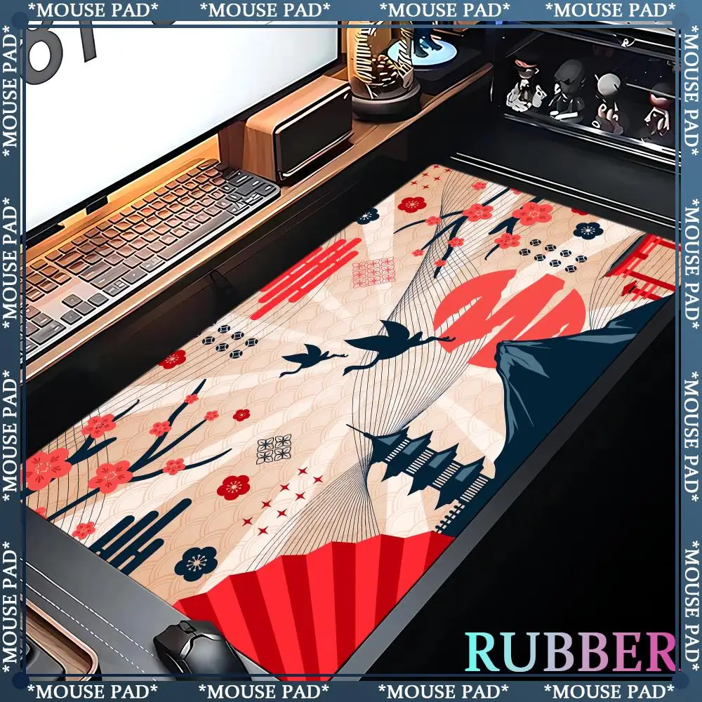 

Коврик для мыши Sakura Sunset, большой коврик для компьютерной офисной игровой настольный коврик XXL 120x60, нескользящий игровой коврик для клавиатуры, коврик для мыши, настольный коврик