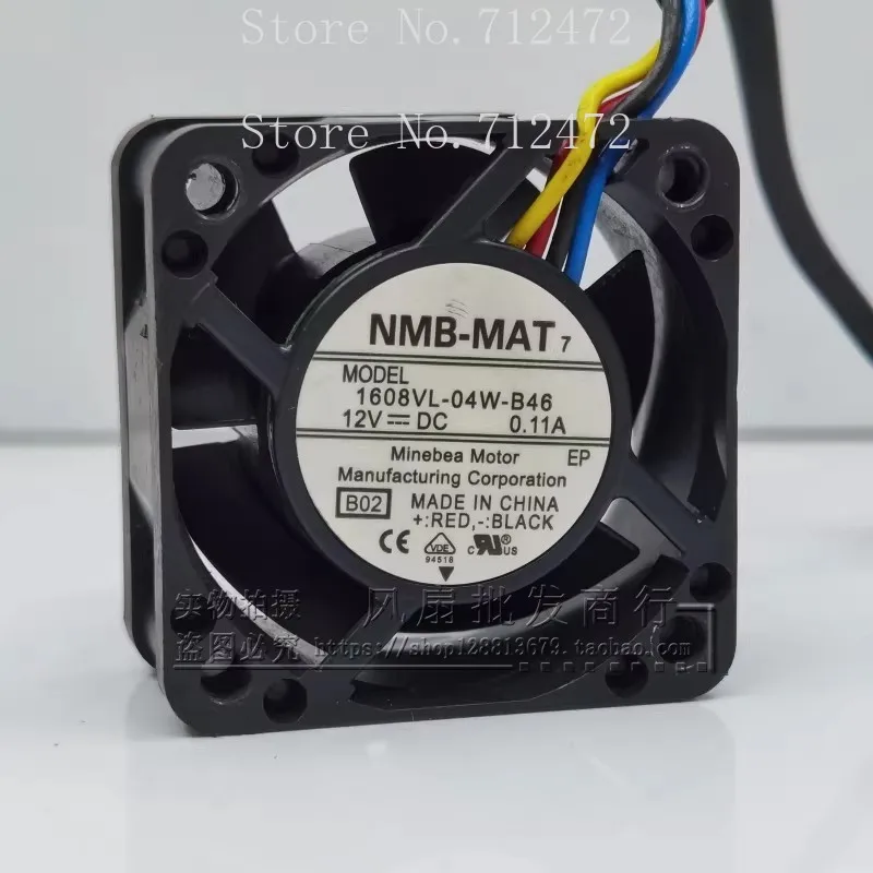 Fan for NMB 1608VL-04W-B46 4020 12V 0.11A 4CM 4-wire PWM Silent Fan