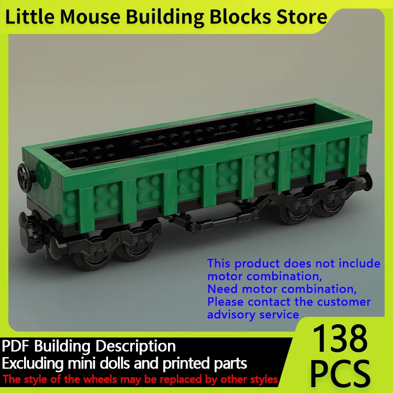 

City Car Model MOC Building Bricks Small Goods Gondola Rail Car Modular Technology Gifts Holiday Assemble Children Toys Suit