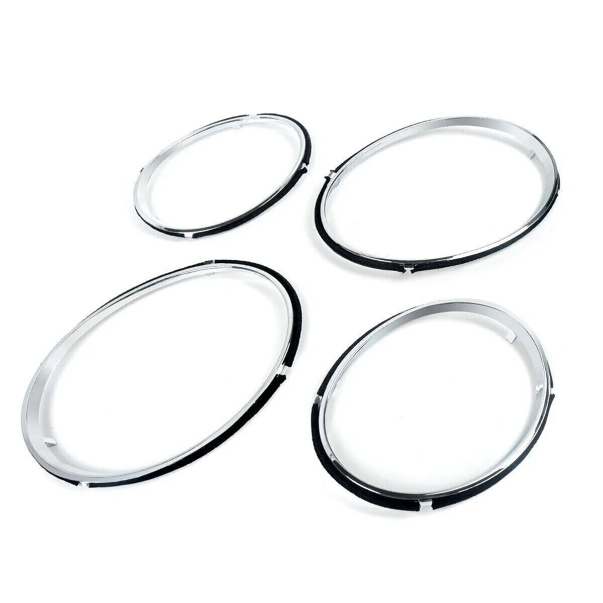 4 Pcs Electroplated Bright Strip Headlight Ring Frame for Bentley Continental Flying Spur