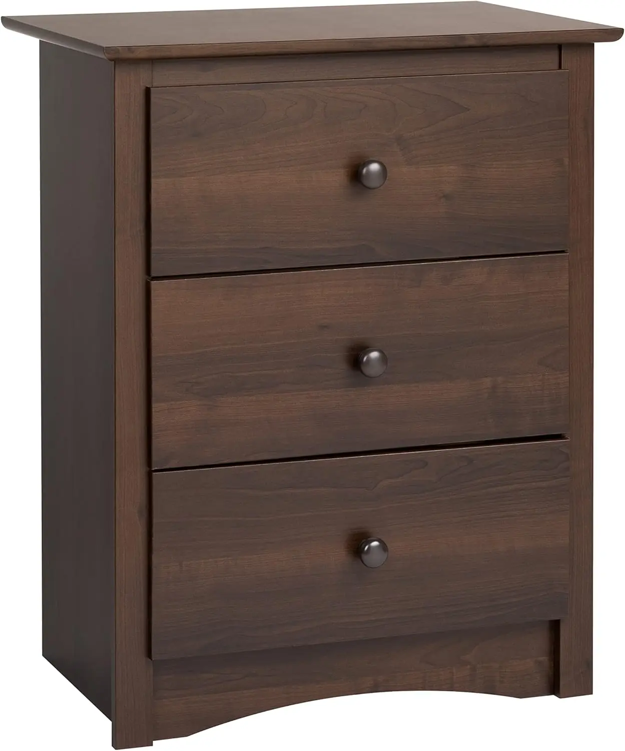 

Sonoma Traditional Tall Nightstand Side Table with 3 Drawers, Functional Tall 3-Drawer Bedside Table 16" D x 23" W x 29" H