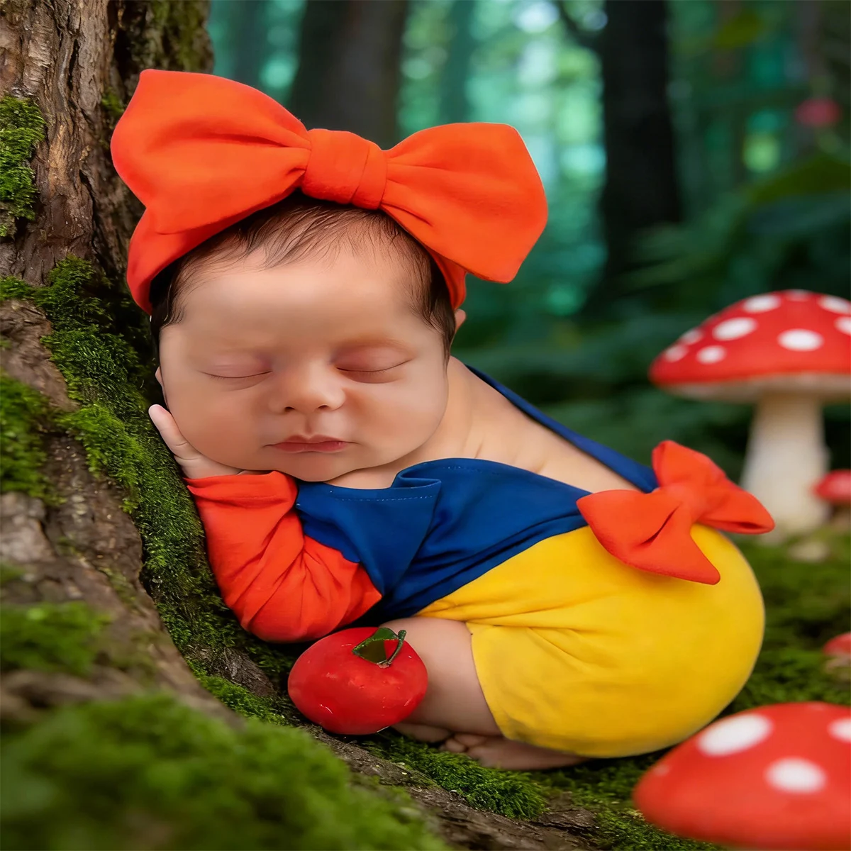 

Комплект из 2 предметов: комбинезон для новорожденных с бантом и повязкой на голову, для фотосессий девочек, на 1 месяц, 100 дней, подарки для малышей, реквизит для фотосъемки