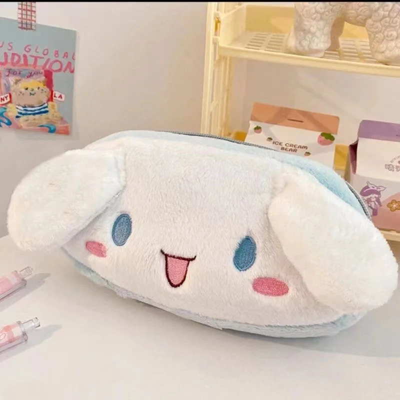 Sanrio Kuromi Melody Cinnamoroll piórnik o dużej pojemności piórnik śliczna pluszowa kosmetyczka dziewczyny artykuły szkolne artykuły papiernicze