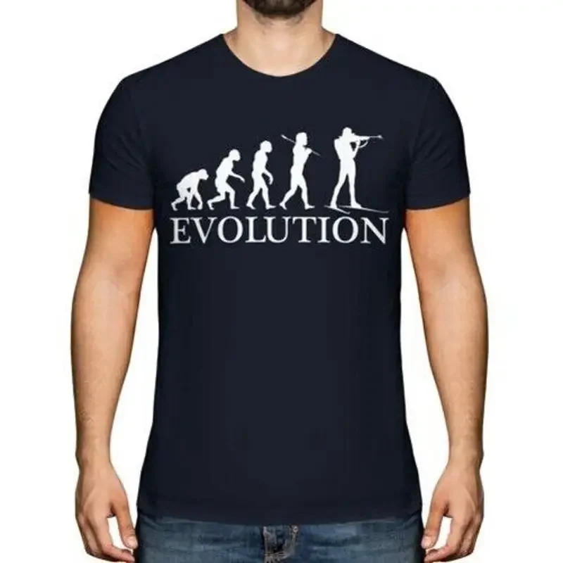 Biathlon Evolution Of Man Herren T-Shirt Geschenkzubehör