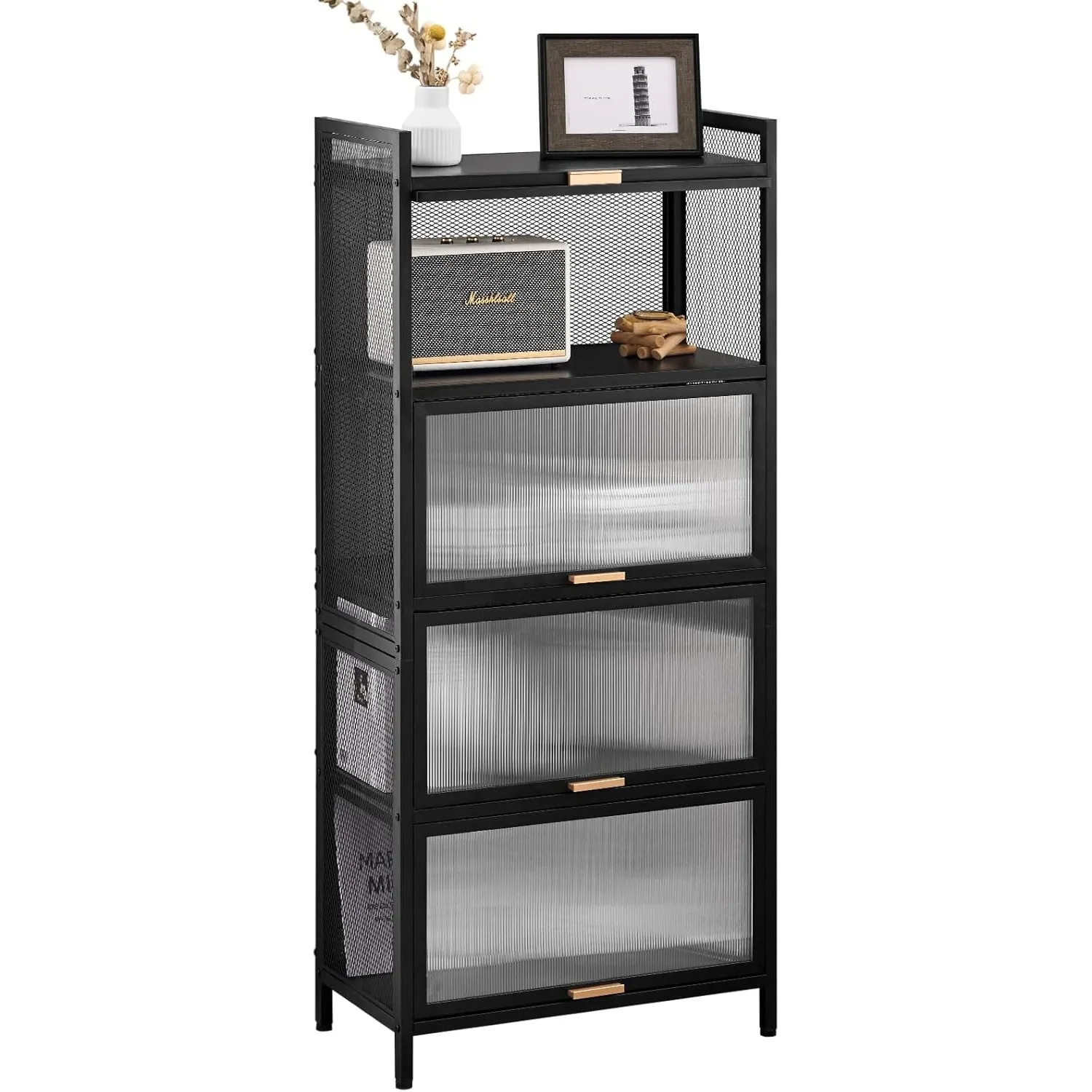 Metal Storage Cabinet for Small Spaces, Ideal Cabinet for Kitchen, Appliance and Dish Cabinet,