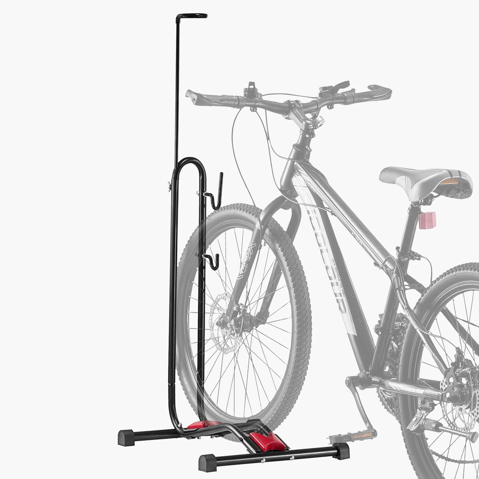 

Напольная стойка SucceBuy для велосипедов (16-27,5 дюймов) для горных и шоссейных велосипедов, для безопасной парковки и хранения в гараже, черная