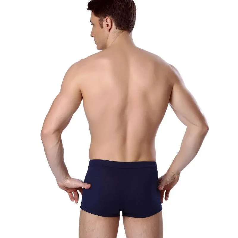 Boxershorts com malha transparente para homens, roupas íntimas líquidas, cuecas masculinas, calcinhas de bambu sexy, calças finas, pijamas masculinos, 4 pçs/lote