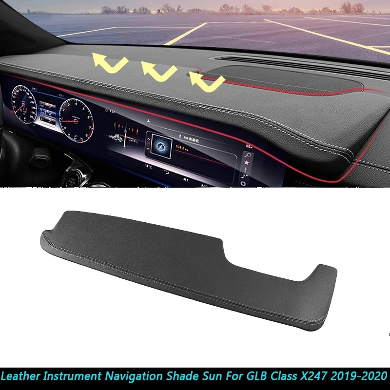 

Car Leather Instrument Navigation Display Screen Shade Sun Board Panel For Mercedes Benz GLB Class X247 2019-2020