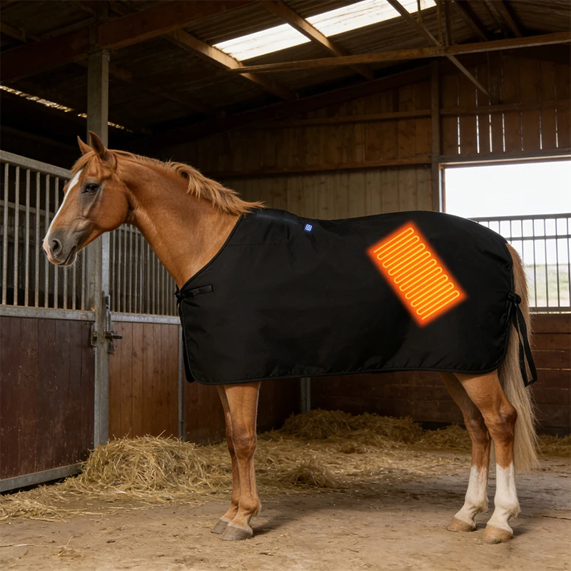 2026 Winter Rechargeable Electric Heated Horse Blanket Rug Comfortable Shell Horse Blanket