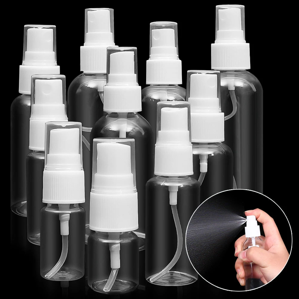 

Travel Transparent Refillable Bottles Clear Plastic Perfume Atomizer Small Sprayer Bottle 5/10/20/30/50 /60/80/120/150/200/250ml