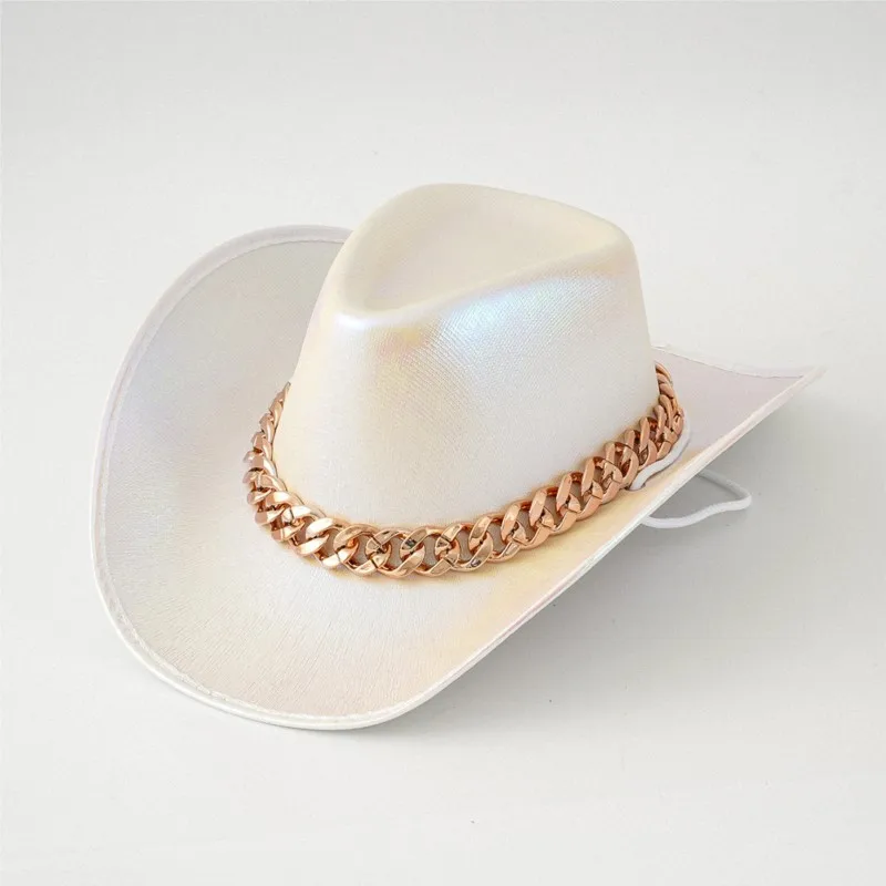 Elegant golden chain top hat party gathering carnival single clothing gift