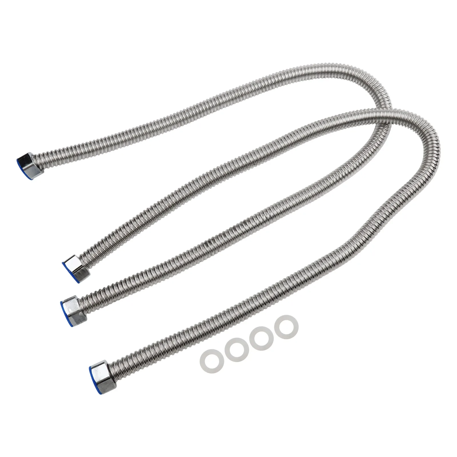 Leak Resistant Design Pair of Flexible Stainless Steel Hoses at 34 Inches Long Perfectly Suited for Home Heating Systems