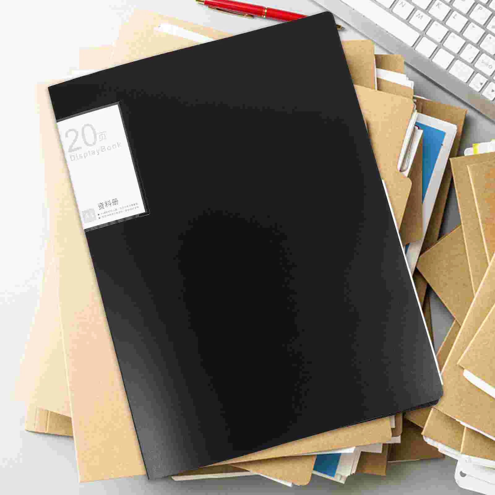 Booklet Folder A4 File Storage School Supplies Clamp Plastic Multi-purpose Expanding