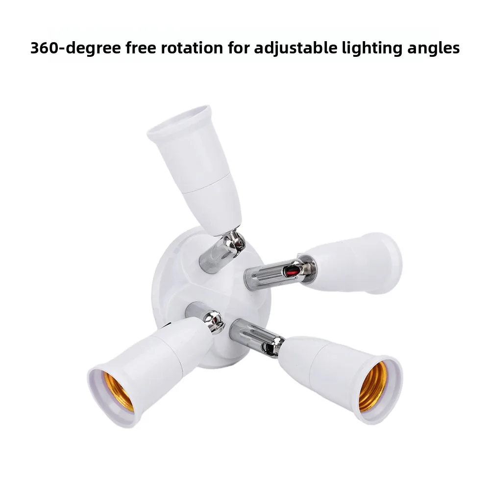 E27 Socket to 2/3/4 E27 Rotatable Adapter Bulb Lamp Holder Converters Base Splitter LED Light Holder Smart DIY Light Accessorie