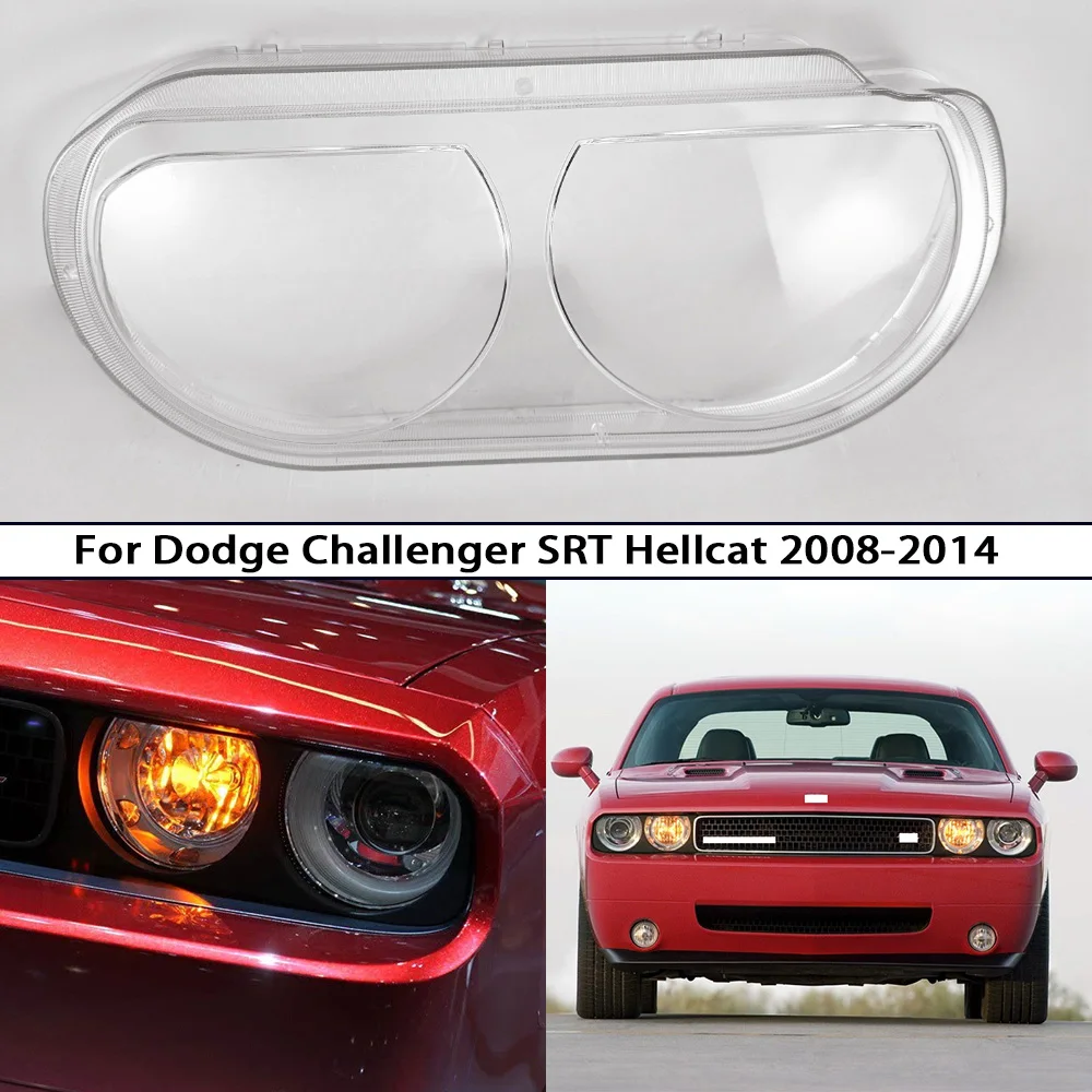 

Car Transparent Headlight Light Shell For Dodge Challenger SRT Hellcat 2008-2014 Auto Clear Headlamp Assembly Protective Cover