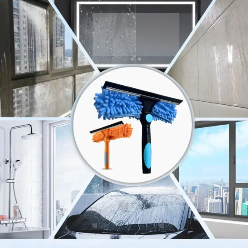 طقم تنظيف السيارة والمنزل مكون من 4 قطع، فرشاة مزدوجة الجوانب 2 في 1 + 3 مناشف ماصة، خدش، آمنة للزجاج والبلاط والأسطح التلقائية، طقم غسيل السيارات