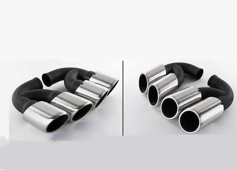 For  Cayenne S V6/V8 2011-2014 Black/Silver Rear Exhaust Muffler Tip Pipe Air Outlet Vent Exhause Accessories Tailpipe