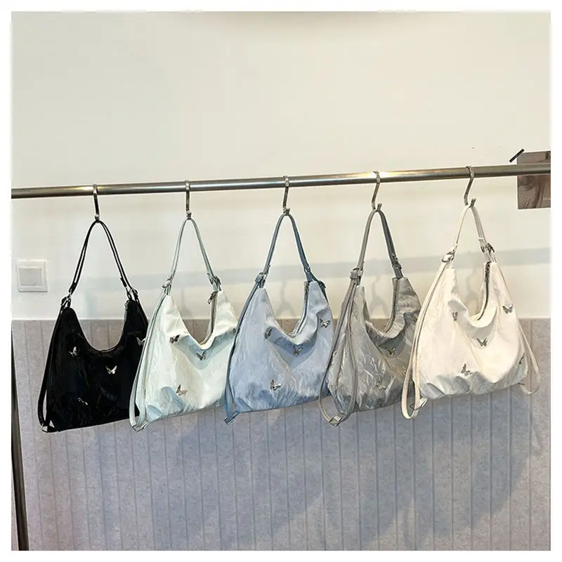 

Fashion Handbag Multi-purpose Tote Bag Leisure Soft Leather Large Capacity Butterfly Decoration Shoulder Bags for Women