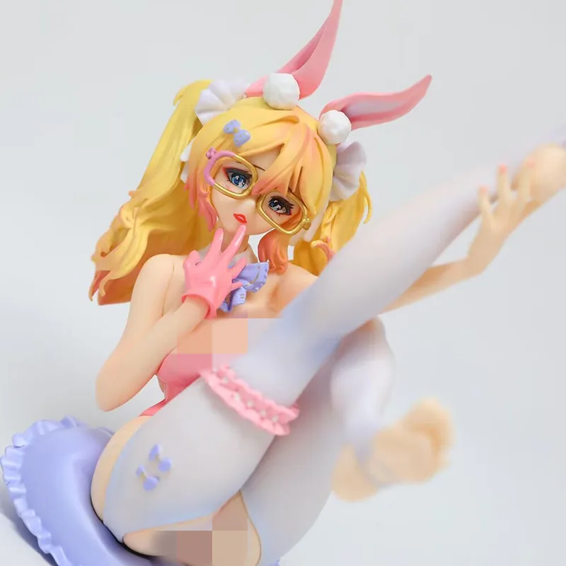 17CM Nuovo Anime Bunny Ear Girl Kawaii Action Figure PVC Doll Model Toys ornamento Decorazione del desktop Regali