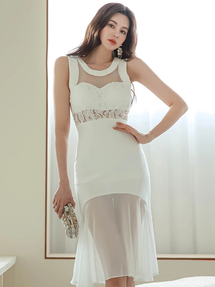 Moda Letnie Sukienki Wieczorowe Dla Kobiet Szykowne Seksowne Bez Pleców Slim Midi Party Suknia Wakacyjna Robe Femme Mujer Vestidos Fiesta