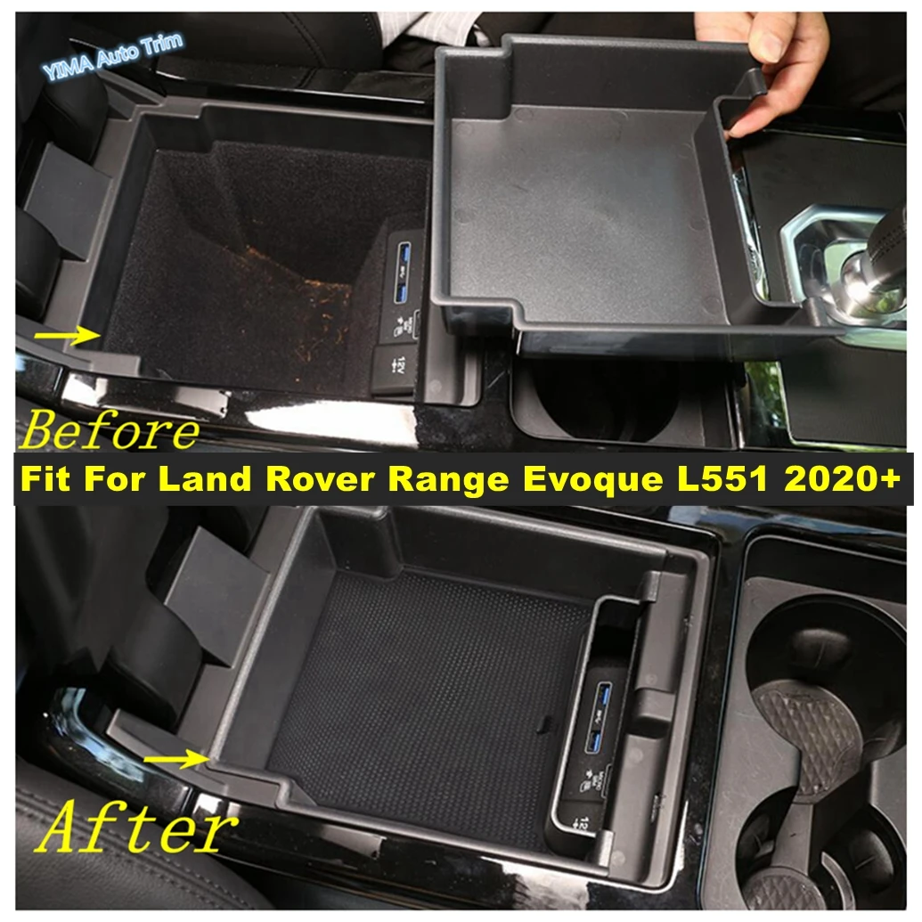 

Car Central Armrest Storage Box Container Holder Kit Fit For Land Rover Range Rover Evoque L551 2020 - 2023 Interior Accessories