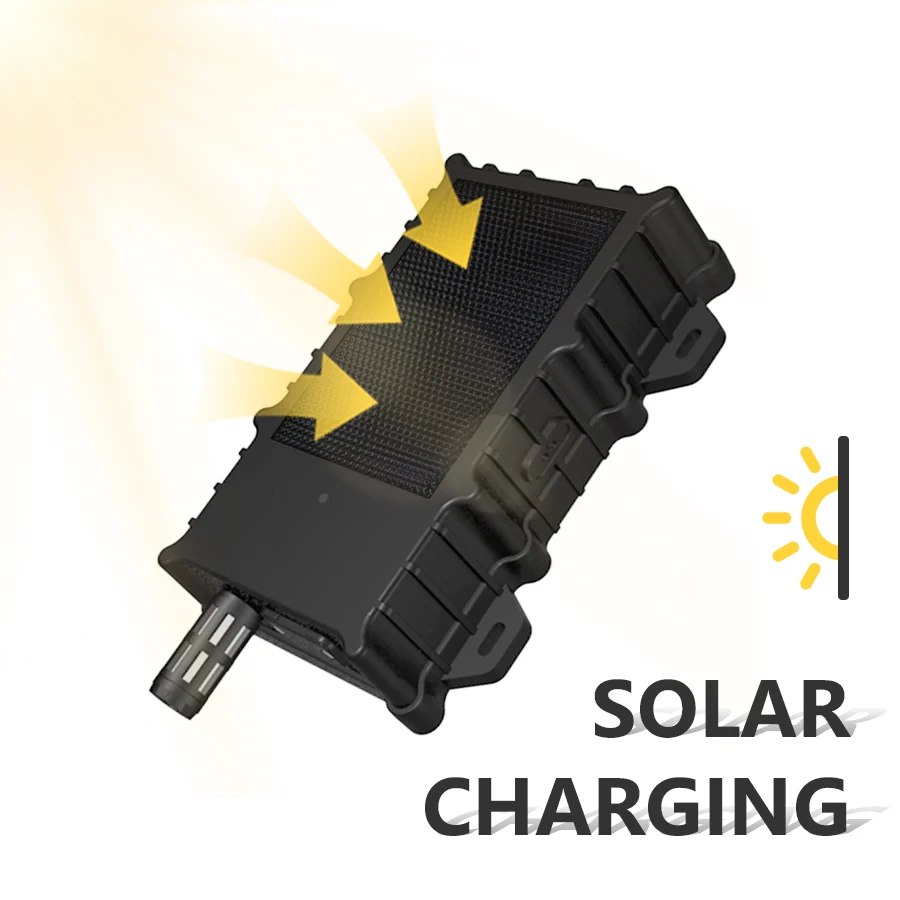 L5 Vehicle GPS Tracker LTE-M NB-IoT BLE5.0 Solar Panel Beacon Sensor Temperature Humidity IP67 Waterproof 10-Year Battery Life