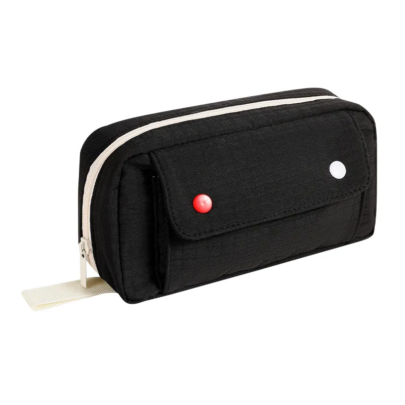 Creative Button Pencil Case Creative Large-Capacity Pencil Bag Minimalist Design Pen Case Convenient For Daily Life Students
