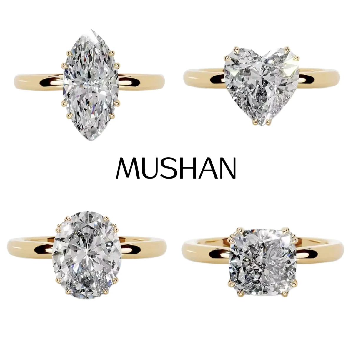 

MUSHAN Custom Jewelry 925 Sterling Silver Rings 3ct 4ct 5ct 6 Carats Real D Color VVS1 Moissanite Diamond Wedding Ring s925 Band