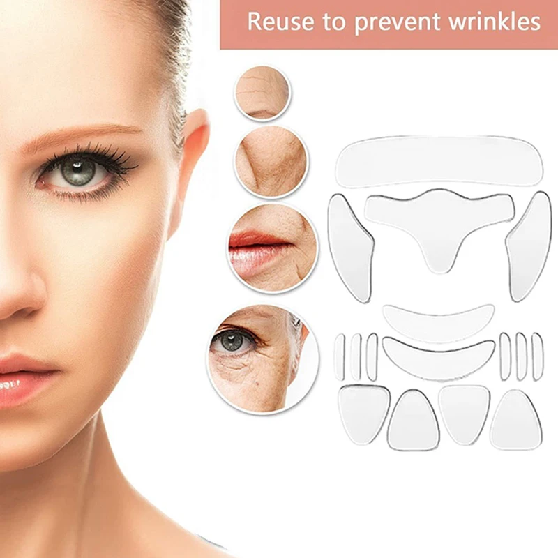 Reusable Face Wrinkle Remover Tapes Anti-Wrinkle Face Forehead Cheek Chin Sticker Anti Aging Face Skin Lifting Patches Tape