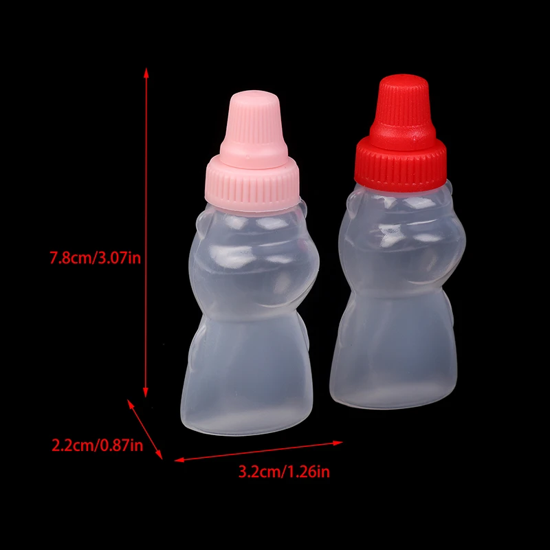 2Pcs Mini Sauce Box Squeeze Bottle Portable Cute Cartoon pomodoro miele contenitore per condimenti per bambini Lunch Box accessori