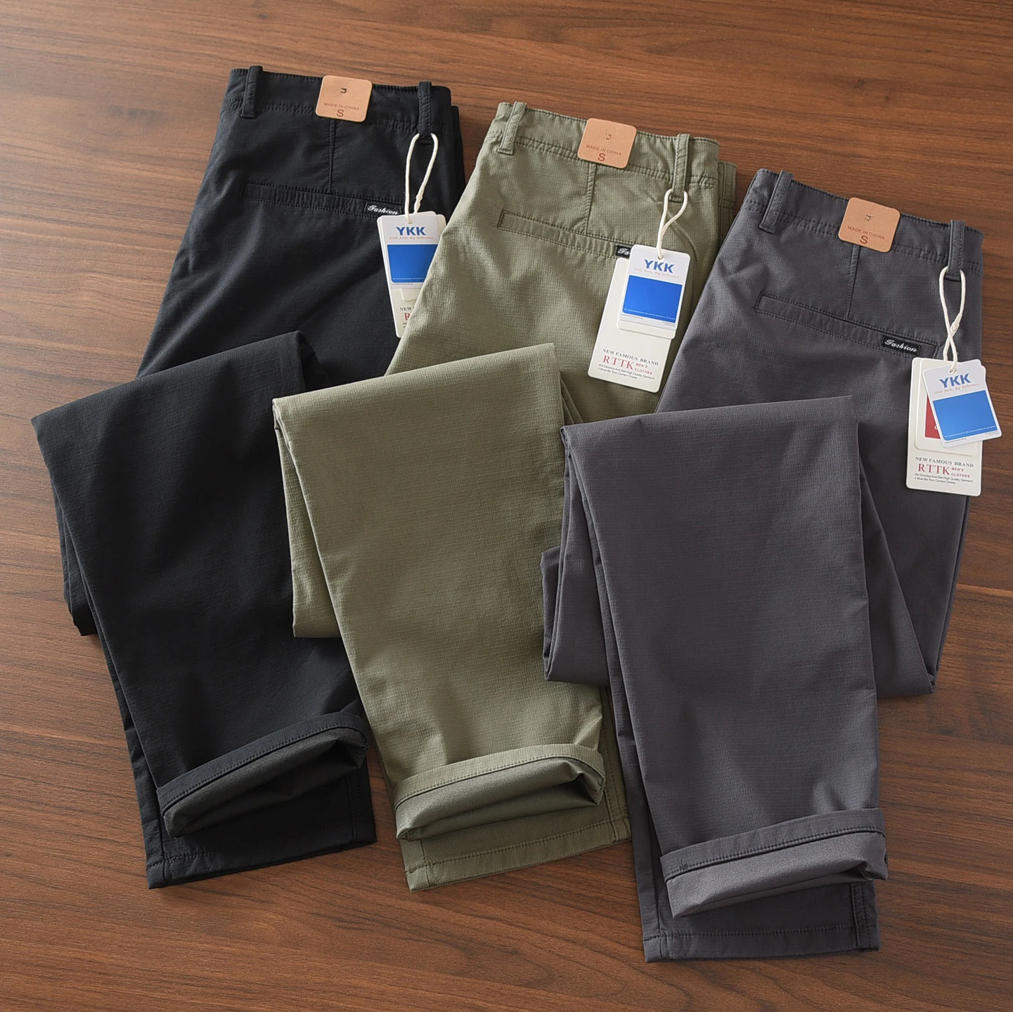 Primavera outono novo japonês retro chinois calças casuais simples 97% algodão lavado micro elástico grosso fino calças retas