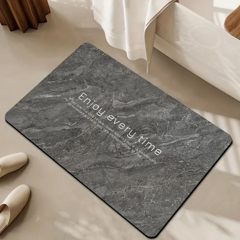 

LHP66Marble Texture Diatom Mud Floor Mats Stain-resistant Bathroom Water-absorbent Quick-drying Mat Floor Mat Non-slip Entry2Om*