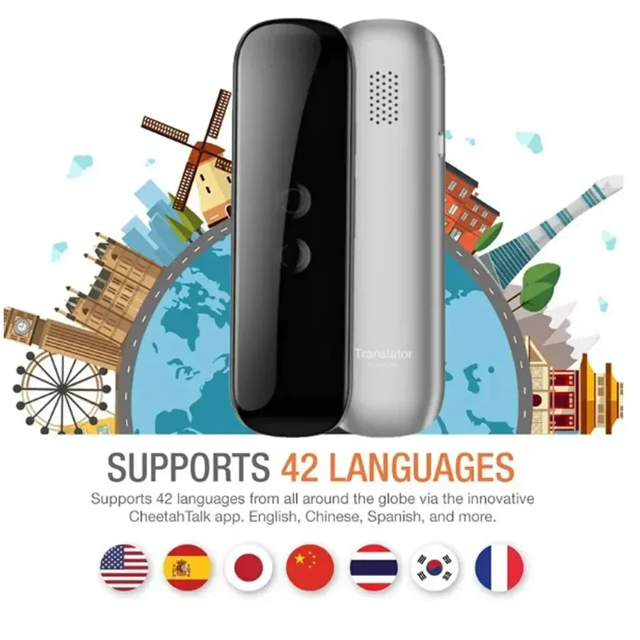 2025 G5 Voice Translate 40 Lingue Multi Lingue Traduttore Wireless a 2 Vie a Traduzione Istantanea APP Dispositivo Bluetooth