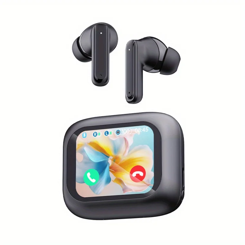 2024 Upgraded For Smart Touch Screen Wireless Earbuds - Unisex, With Built-In Mic, Volume Control Compatible For smart phone