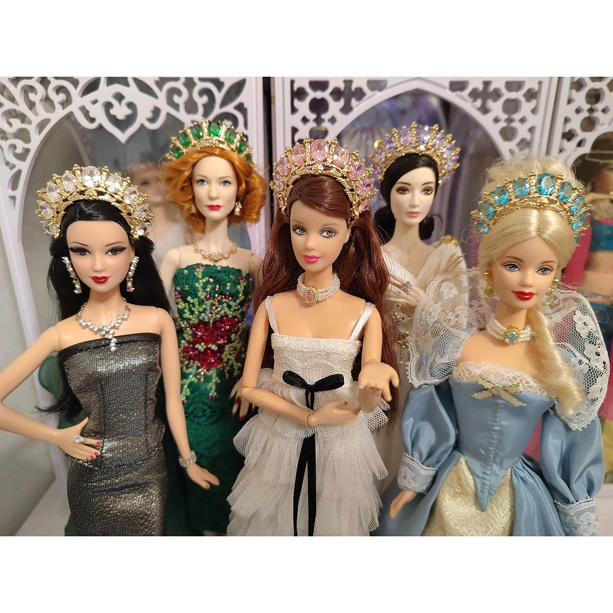 Accesorios de joyería para muñeca de supermodelo de 30cm, diseño Original BJD 1/6, diamantes brillantes de lujo, fiesta de cena, vestido de muñeca de princesa