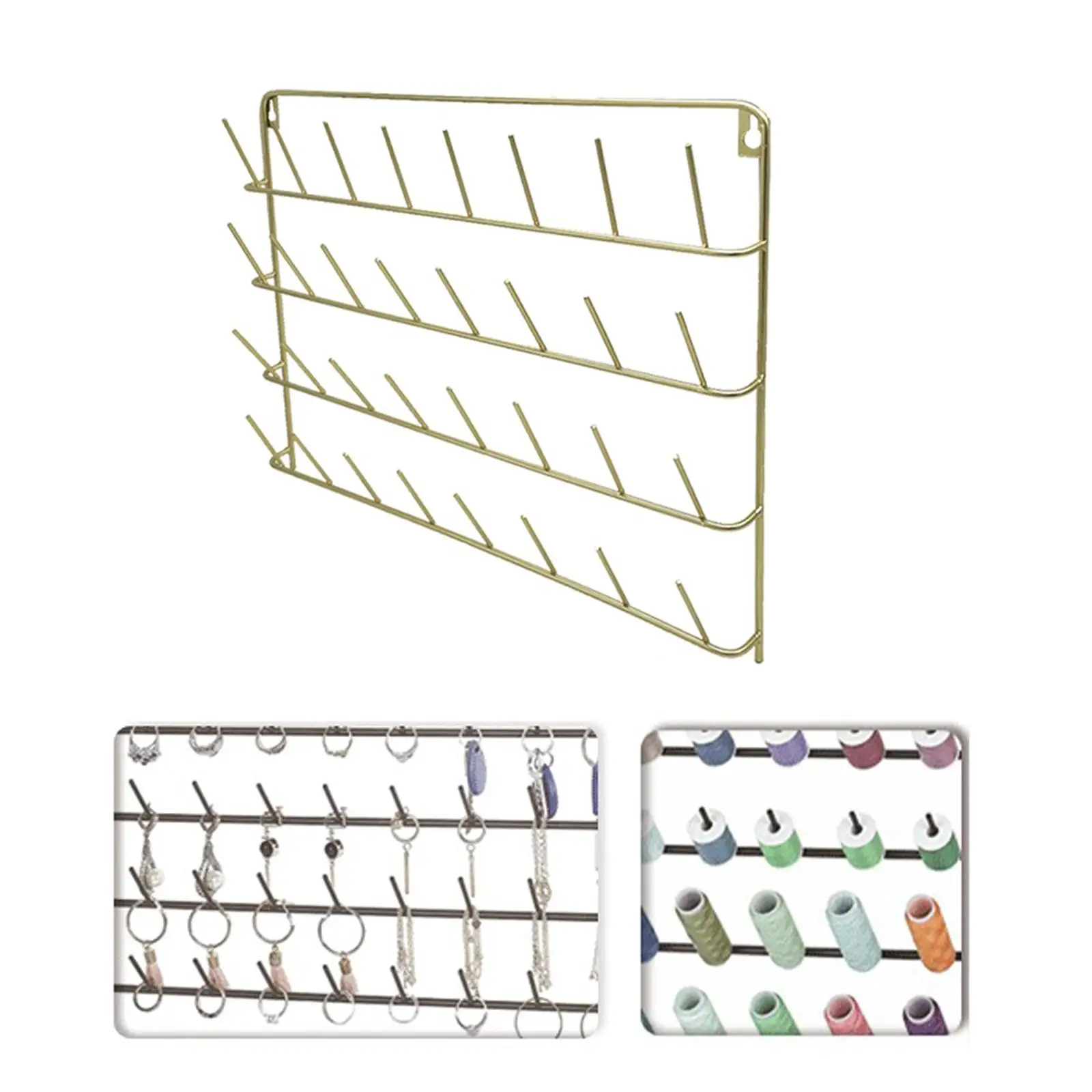 Metal linha de costura rack ferramentas separador bobina suprimentos pendurado trança rack carretel titular para fio bordado crochê cone