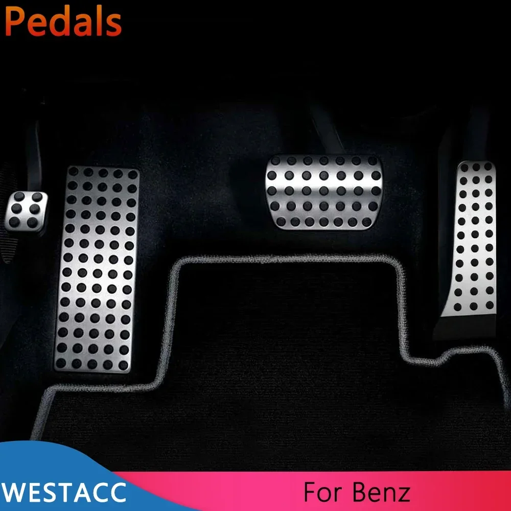 Car Pedal Cover for Mercedes Benz C E S GLK SLK CLS SL-Class W203 W204 W211 W212 W210 Pedals Gas Brake Clutch Rest Pedal Pad