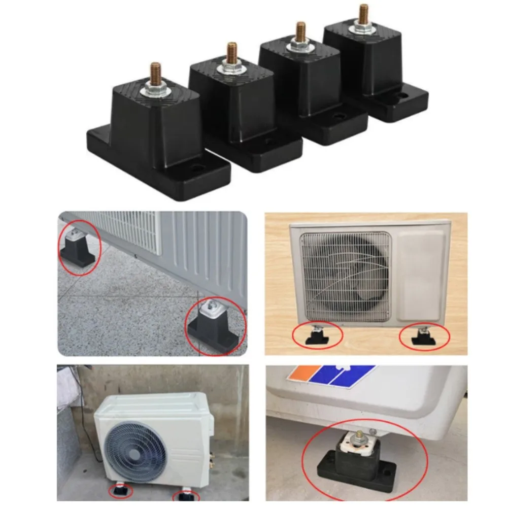 Vibration Dampening Rubber Mounts Vibration Dampers Outdoor Unit Support As Shown Condenser Pads Non-slip Base