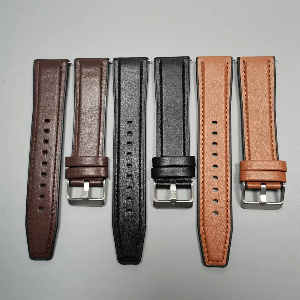 Leather+Silicone 22mm Strap for Zeblaze Stratos 4 3 2/Vibe 8 7 Pro Replacement Bracelet Zeblaze Btalk 2Lite/3Pro Ares 3 Pro Band