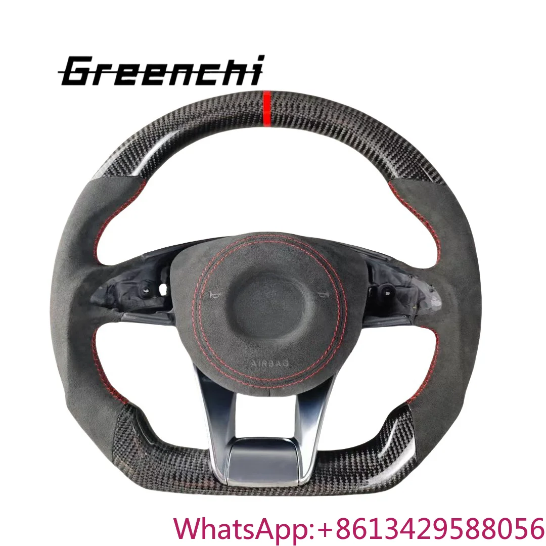 

For Mercedes Benz GLC63 GLC43 C200 C260 C180 E300 GLE63 GLB CLA45 CLA35 AMG Carbon Fiber Steering Wheel Modification