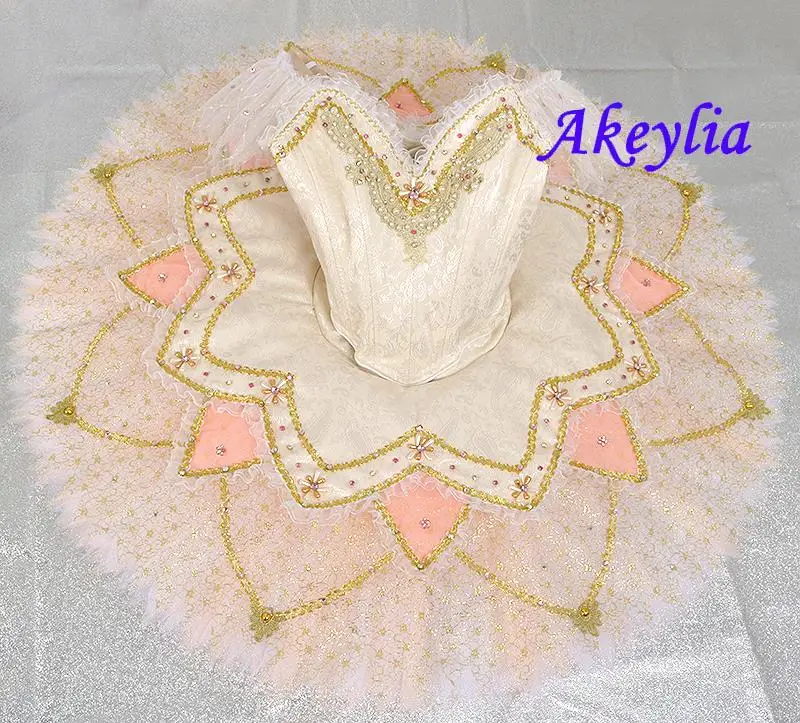 Akeylia Sleeping Beauty Princess ballet tutu competition professional costumes classical pancake tutu Split handmade JN0470