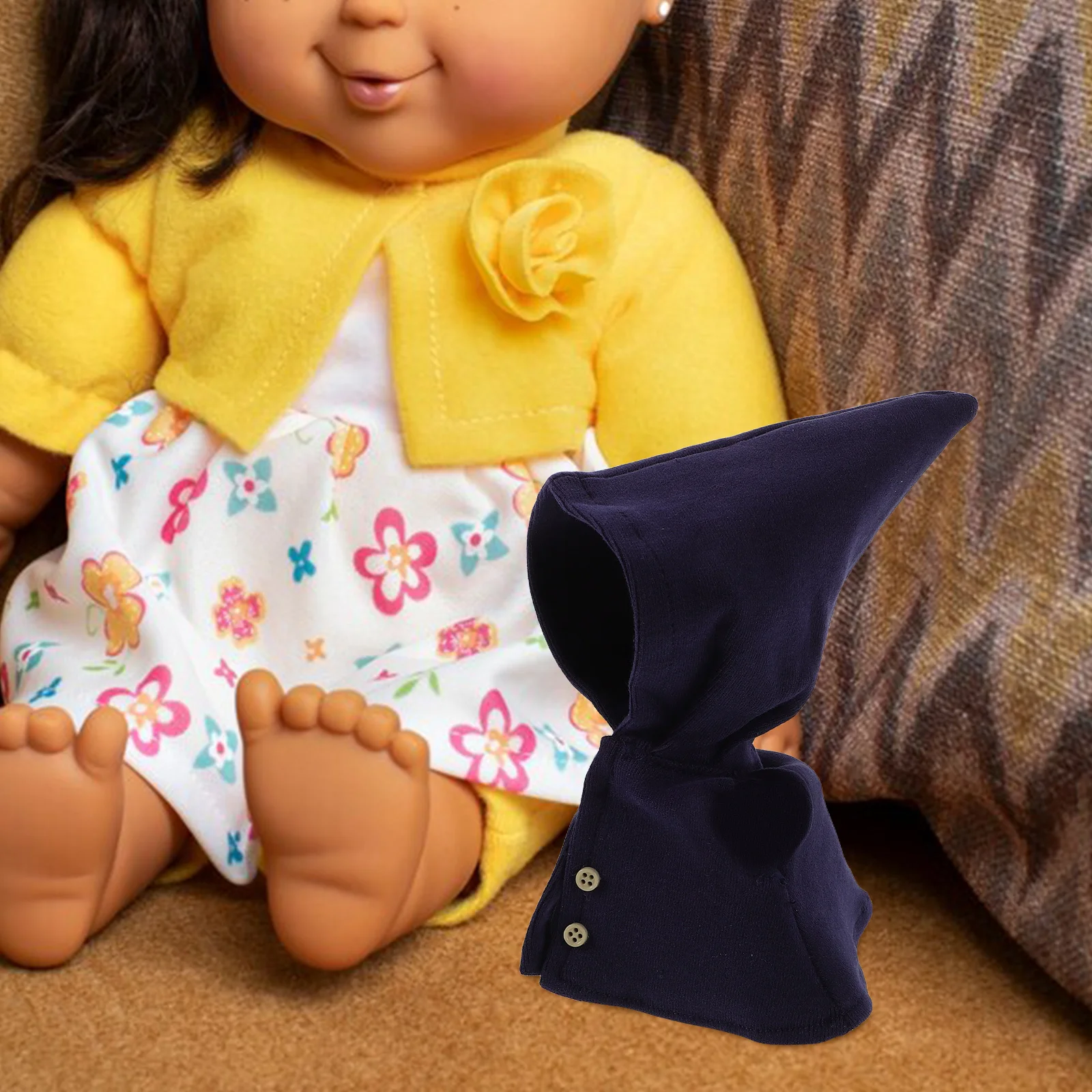 معالج رداء عباءة مقنعين زي صغير لشخصيات 17 سنتيمتر الملابس القابلة لإعادة الاستخدام تأثيري فستان اكسسوارات معالج صغير عباءة زي #4