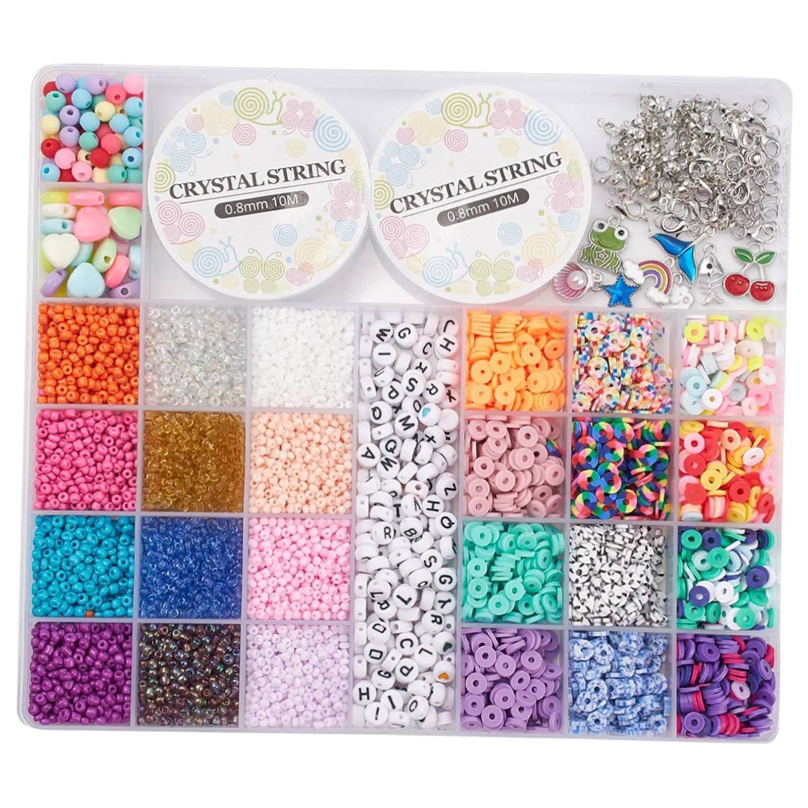 4580Pcs Polymer Clay Beads Set DIY Jewelry Making Premium Wide Applications