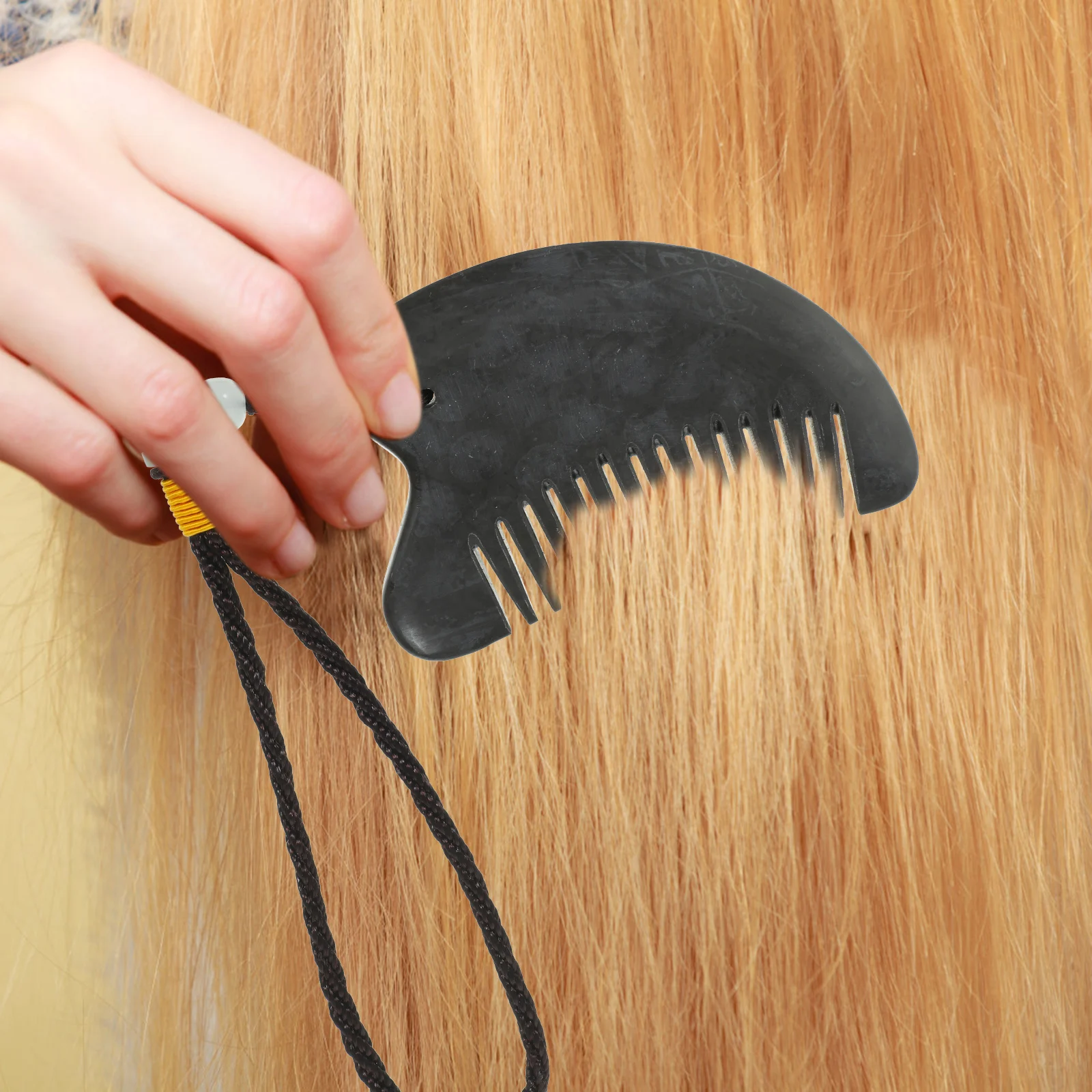 

1Set Stone Massage Hair Comb Scalp Massager No Static Detangler Portable Lightweight Natural Stone for Women Men