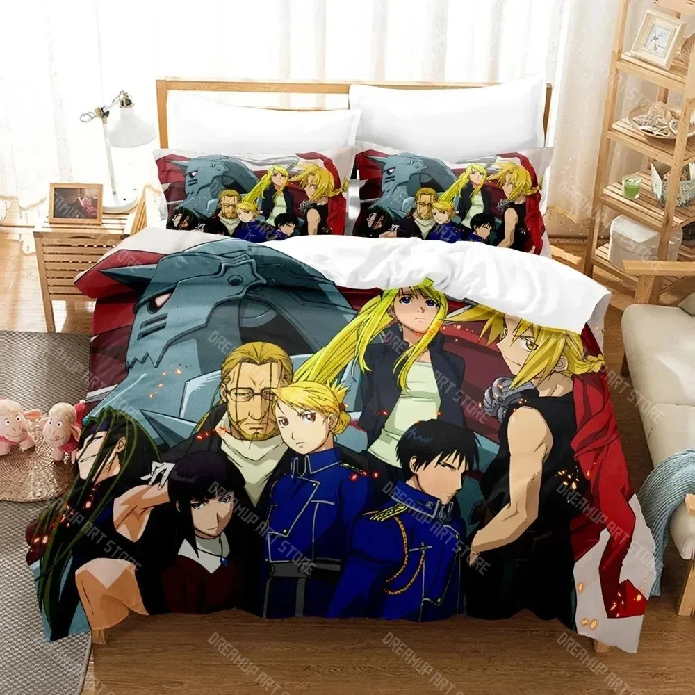 

3D FULLMETAL ALCHEMIST Bedding Sets Duvet Cover Set With Pillowcase Twin Full Queen King Bedclothes Bed Linen Home textile