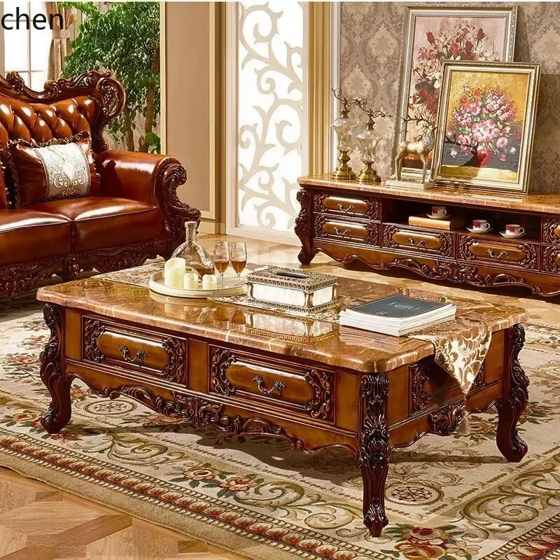 Mesa H5.26 sencilla y moderna para sala de estar de apartamento pequeño, mesa de centro de madera maciza para el hogar, mueble para TV, mueble bajo.