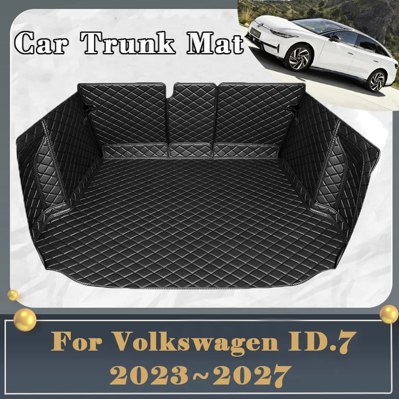 

Car Rear Trunk Mats For Volkswagen ID.7 VW ID7 2023 2024 2025 2026 2027 Waterproof Pads Trunk Rugs Muds Car Accessories