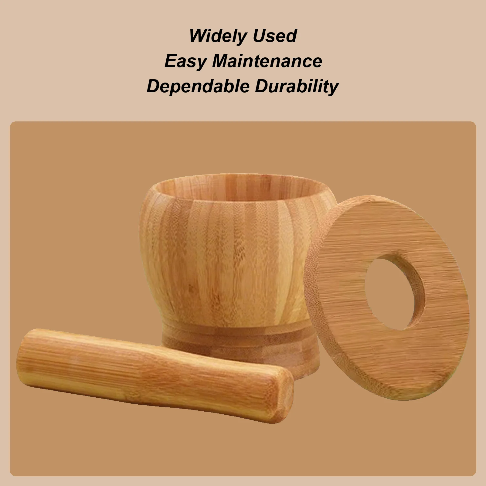Small Mortar And Pestle Kitchen Pepper Masher Wooden Seasoning Crusher For Garlic Sesame Dried Fruits Walnuts Pills Recipe
