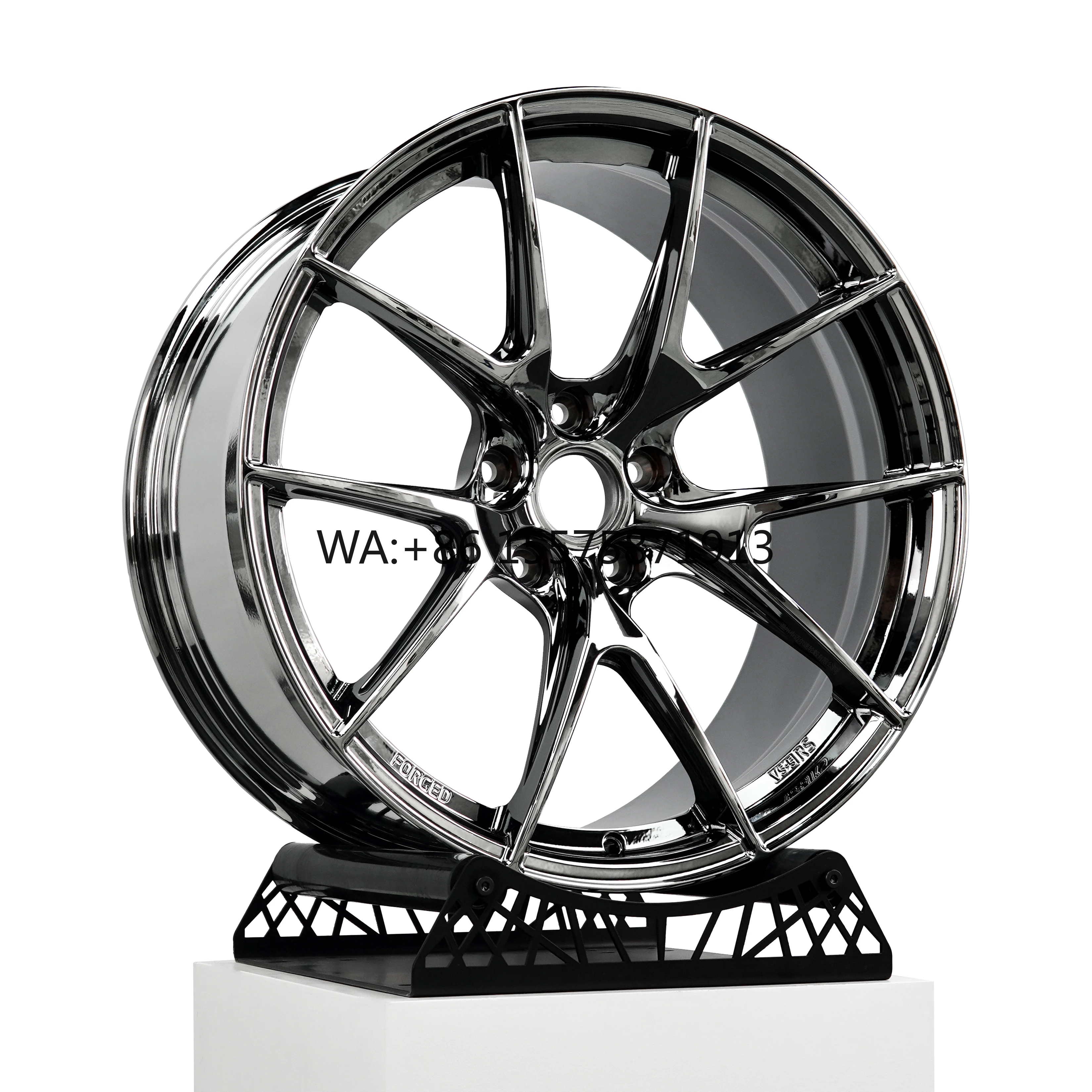 

Hot Sales VS-5RS Chrome Black Forged Wheels 18 19 20 21 22 5x120 5x114.3 Deep Concave Monoblock Alloy Rims for / M3 M4 Tesla