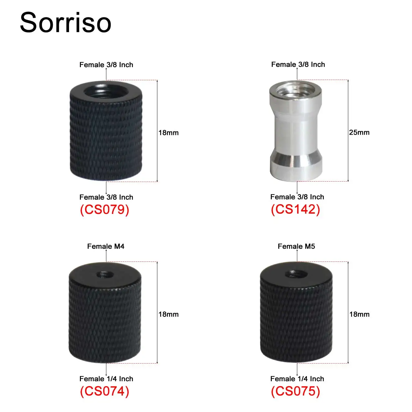 나사 암 1/4 인치 ~ 1/4 "3/8" M4 M5 M6 M8 M10 마운트 어댑터 카메라 DSLR 라이브 플래시 삼각대, 몬포드 브래킷 라이트 스탠드